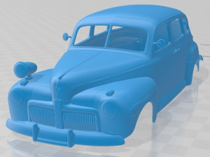 V8 Super Deluxe 21A Tudor Sedan Army Staff 1942 Printable Body Car Modelo de impresión 3D