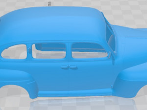 V8 Super Deluxe 21A Tudor Sedan Army Staff 1942 Printable Body Car Modelo de impresión 3D