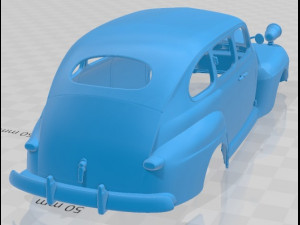 V8 Super Deluxe 21A Tudor Sedan Army Staff 1942 Printable Body Car Modelo de impresión 3D