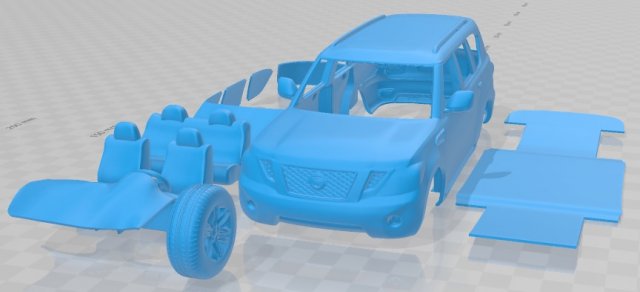 Nissan Patrol 2011 Printable Car 3D Druckmodell .c4d .max .obj .3ds .fbx .stl .blend