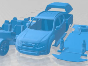 이스즈 D-Max Double Cab Huntsman 2014 인쇄 가능한 자동차 3D 프린트 모델