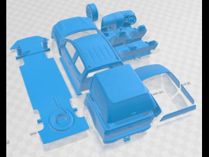 Isuzu D-Max Double Cab Huntsman 2014 Printable Car 3D Print Model