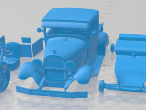 Model A Pickup 1928 Printable Car in separate parts 3D 프린트 모델