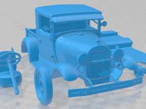 Model A Pickup 1928 Printable Car in separate parts 3D Print Model