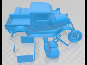 Model A Pickup 1928 Printable Car in separate parts 3D Print Model