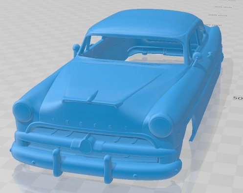 Hudson Hornet 2 Door 1954 Printable Body Car Model Cetak 3D .c4d .max .obj .3ds .fbx .stl .blend 