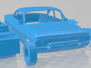 Chevrolet Impala 1961 Coupe Printable Car 3D Принт Модель