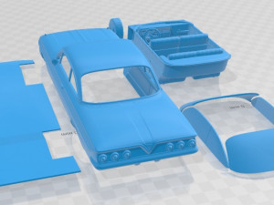 Chevrolet Impala 1961 Coupe Printable Car 3D Принт Модель