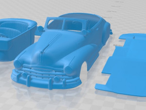 Pontiac Torpedo Eight Deluxe Convertible 1948 Printable Car 3D Print Model