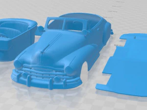 Coche imprimible Pontiac Torpedo Eight Deluxe Convertible 1948 Modelo de impresión 3D