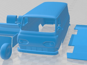 E Series Econoline PanelVan 1961 Printable 3Dプリントモデル