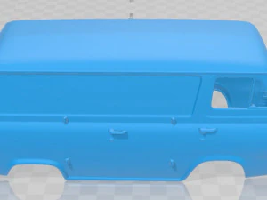 Furgoneta con carrocer&iacute;a imprimible Econoline PanelVan 1961 Serie E Modelo de impresión 3D