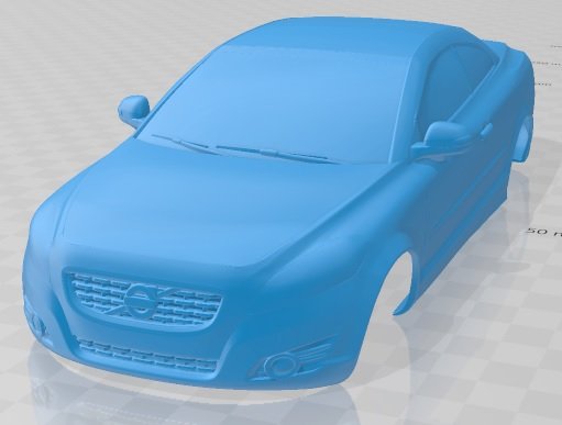 Volvo C70 2011 Printable Body Car 3D Print Model .c4d .max .obj .3ds .fbx .stl .blend 