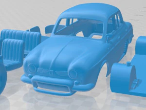 르노 온딘 도핀 1956-1967 인쇄 가능한 자동차 3D 프린트 모델