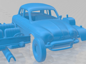 Renault Ondine Dauphine 1956-1967 Printable Car Modèles 3D en vedette