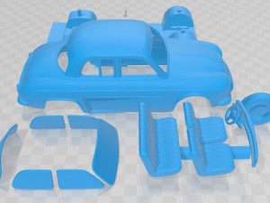 Renault Ondine Dauphine 1956-1967 Printable Car Modèles 3D en vedette