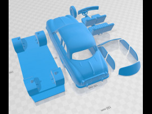 Renault Ondine Dauphine 1956-1967 Printable Car Modèles 3D en vedette