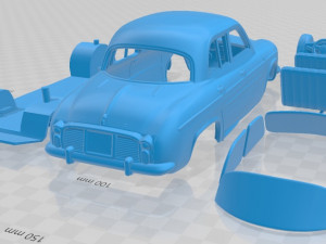 Renault Ondine Dauphine 1956-1967 Printable Car Modèles 3D en vedette