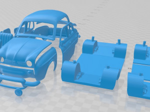 Renault Ondine Dauphine 1956-1967 Printable Car Modelo de impresión 3D