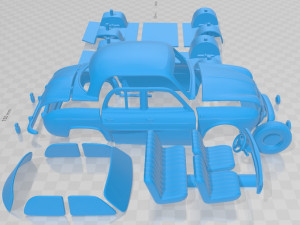 Renault Ondine Dauphine 1956-1967 Printable Car 3D 打印模型