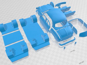 Renault Ondine Dauphine 1956-1967 Printable Car 3D 打印模型