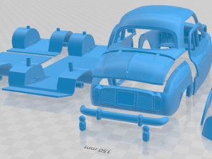 Renault Ondine Dauphine 1956-1967 Printable Car 3D 打印模型
