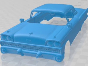 Carro para impress&atilde;o Fairlane 500 Galaxie Skyliner 1959 Modelo de Impressão 3D