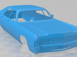 Chrysler Imperial LeBaron 4 Door Hardtop 1971 Printable Body Car 3D Принт Модель