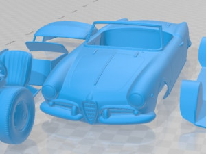 Alfa Romeo Giulietta Spider 1955 Printable Car Modèles 3D en vedette