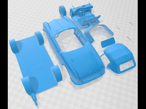 Alfa Romeo Giulietta Spider 1955 Printable Car 3D Print Model