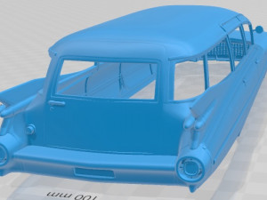 Cadillac Fleetwood 75 Millermeteor Hearse 1959 Wagon Printable Body Car 3D printmodel