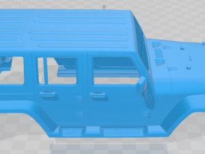 Jeep Wrangler Unlimited Sahara 2013 Printable Body Car 3D Print Model