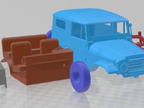 Toyota Land Cruiser J20 HardTop 1955 Printable Car Modello di stampa 3D