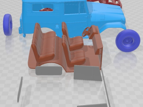Toyota Land Cruiser J20 HardTop 1955 Printable Car Modello di stampa 3D