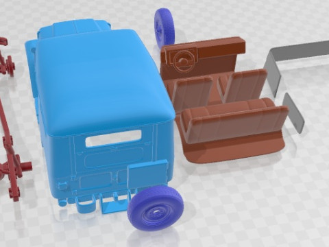 Toyota Land Cruiser J20 HardTop 1955 Printable Car Modello di stampa 3D
