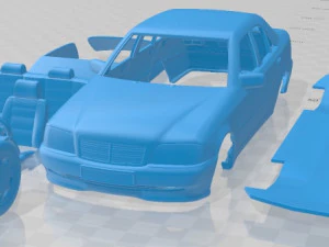 Mercedes Benz Classe C W202 Sedan 1997 Corpo imprim&iacute;vel Carro Modelo de Impressão 3D