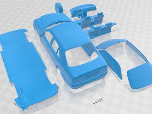 Mercedes Benz C Class W202 Sedan 1997 Printable Body Car 3D 打印模型