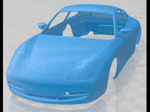 Carro com carroceria para impress&atilde;o Porsche 911 996 Carrera 1999 Modelo de Impressão 3D