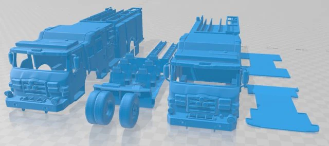 Pierce Vienna Pumper Fire Truck 2014 Printable 3D Print Model .c4d .max .obj .3ds .fbx .stl .blend 