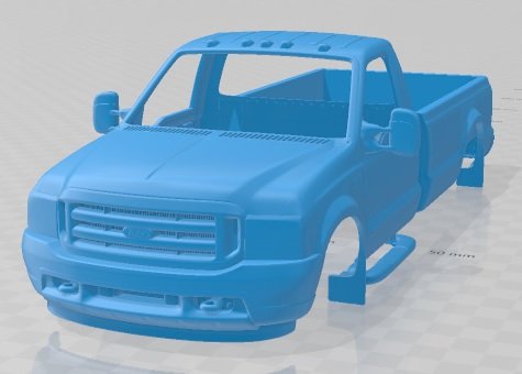 F 350 SuperDuty Regular Cab 1999 Printable Body Car 3D प्रिंट मॉडल .c4d .max .obj .3ds .fbx .stl .blend 