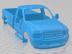 F 350 SuperDuty Regular Cab 1999 Printable Body Car 3D प्रिंट मॉडल