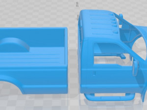 F 350 SuperDuty Regular Cab 1999 Printable Body Car 3D प्रिंट मॉडल