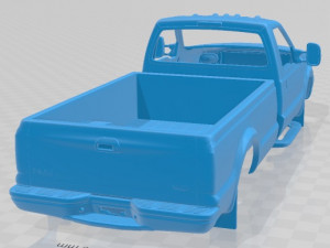 F 350 SuperDuty Regular Cab 1999 Printable Body Car 3D प्रिंट मॉडल