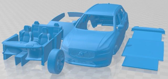 Volvo XC60 2018 Printable Car 3D Print Model .c4d .max .obj .3ds .fbx .stl .blend 