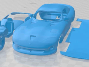 Coche imprimible Dodge Viper GTS 1998 Modelo de impresión 3D