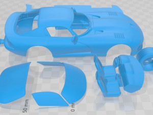 Dodge Viper GTS 1998 Printable Car 3D 프린트 모델