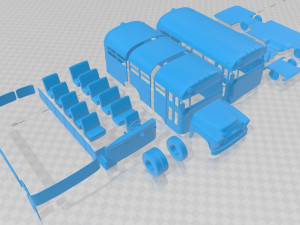 Chevrolet 4500 School Bus 1956 Printable 3D-printmodel