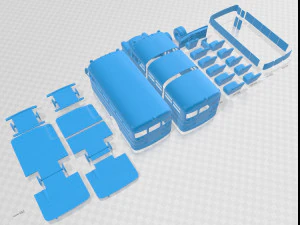 Chevrolet 4500 School Bus 1956 Printable 3D Print Model