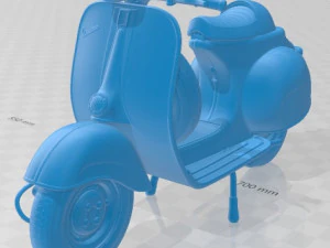 Vespa Cafe Racer Printable Motorcycle 3D Print Model