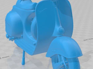 Vespa Cafe Racer Printable Motorcycle 3D Print Model